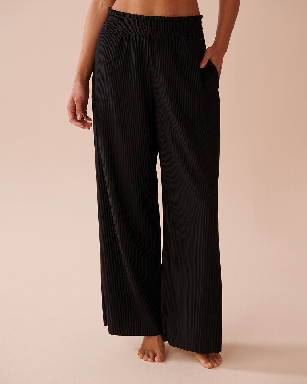 Pantalon Large Femme Taille Élastique