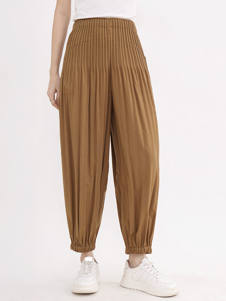 Combinaison Plissée Taille Élastique Femme