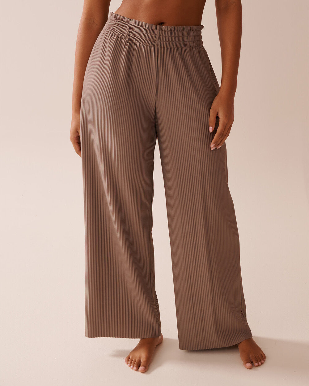 Pantalon Large Femme Taille Élastique