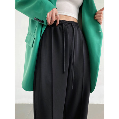 Pantalon Large Décontracté Femme Taille Élastique