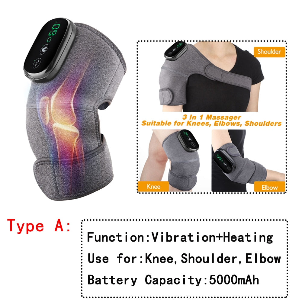 Electric Heating Vibration Massage Knee Pads