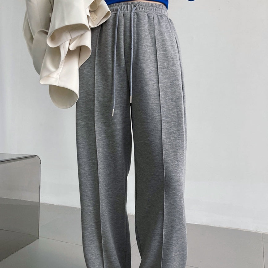Pantalon Large Décontracté Femme Taille Élastique
