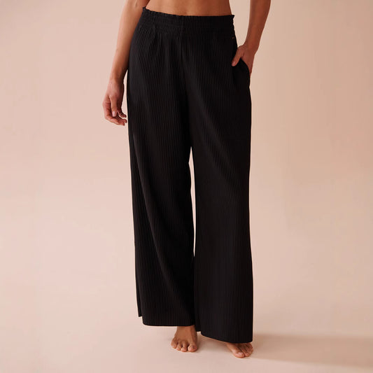 Pantalon Large Femme Taille Élastique